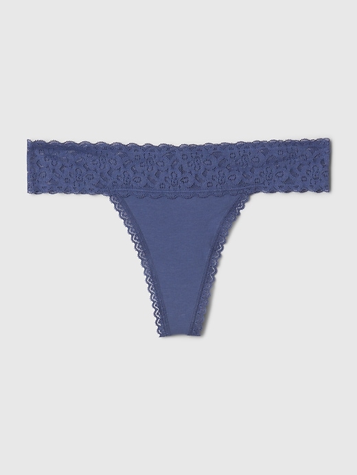 Image number 8 showing, Low Rise Lace Thong