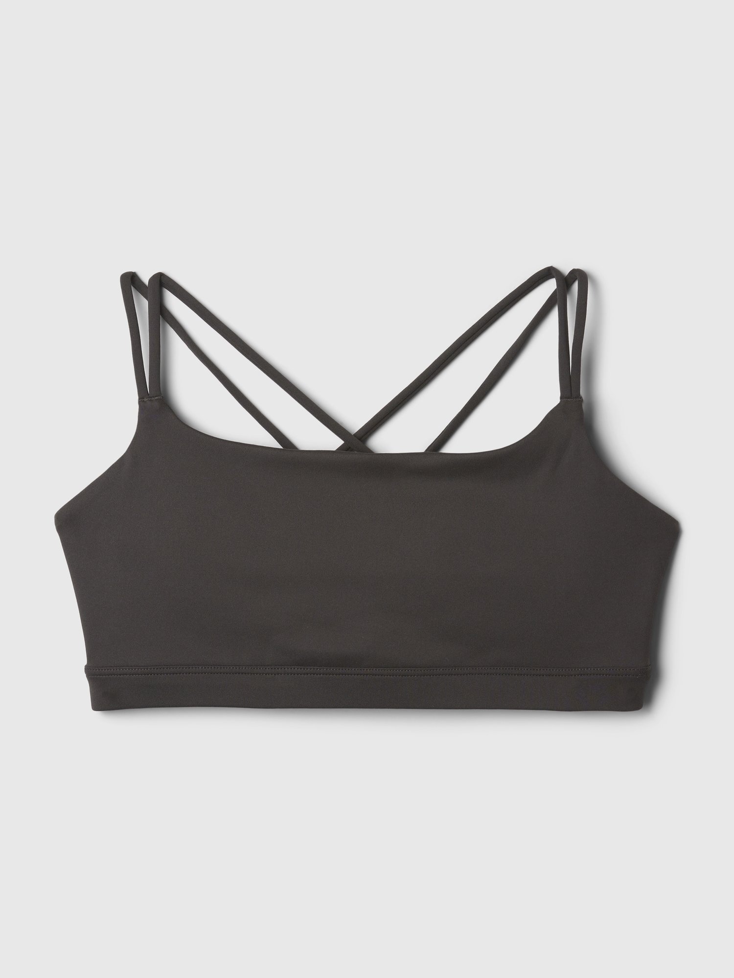 🎓 Gapfit Medium Impact Gray & White Sports Bra