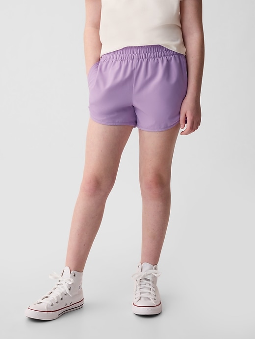 2 of 8 showing, with the color purple tune of product Kids Running Shorts