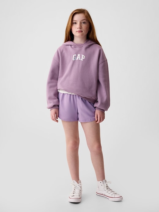 1 of 8 showing, with the color purple tune of product Kids Running Shorts