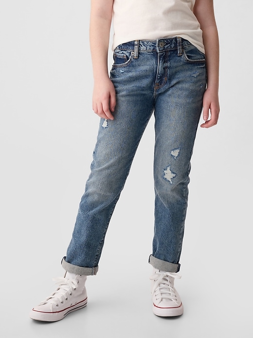 Image number 2 showing, Kids Mid Rise Girlfriend Jeans