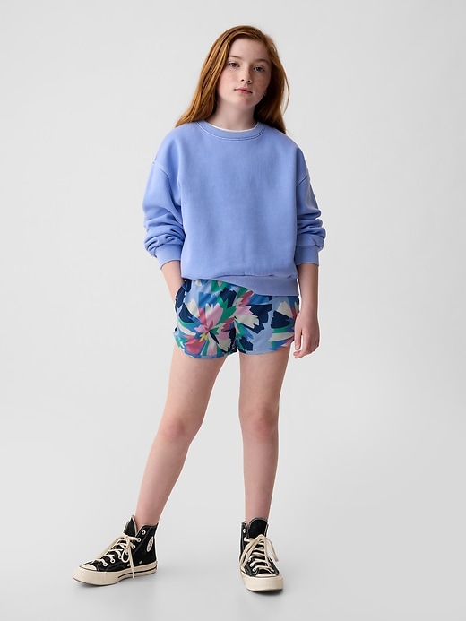 1 of 8 showing, with the color multi floral of product Kids Running Shorts