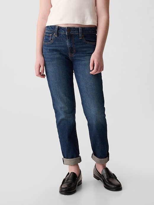 Image number 2 showing, Kids Mid Rise Girlfriend Jeans