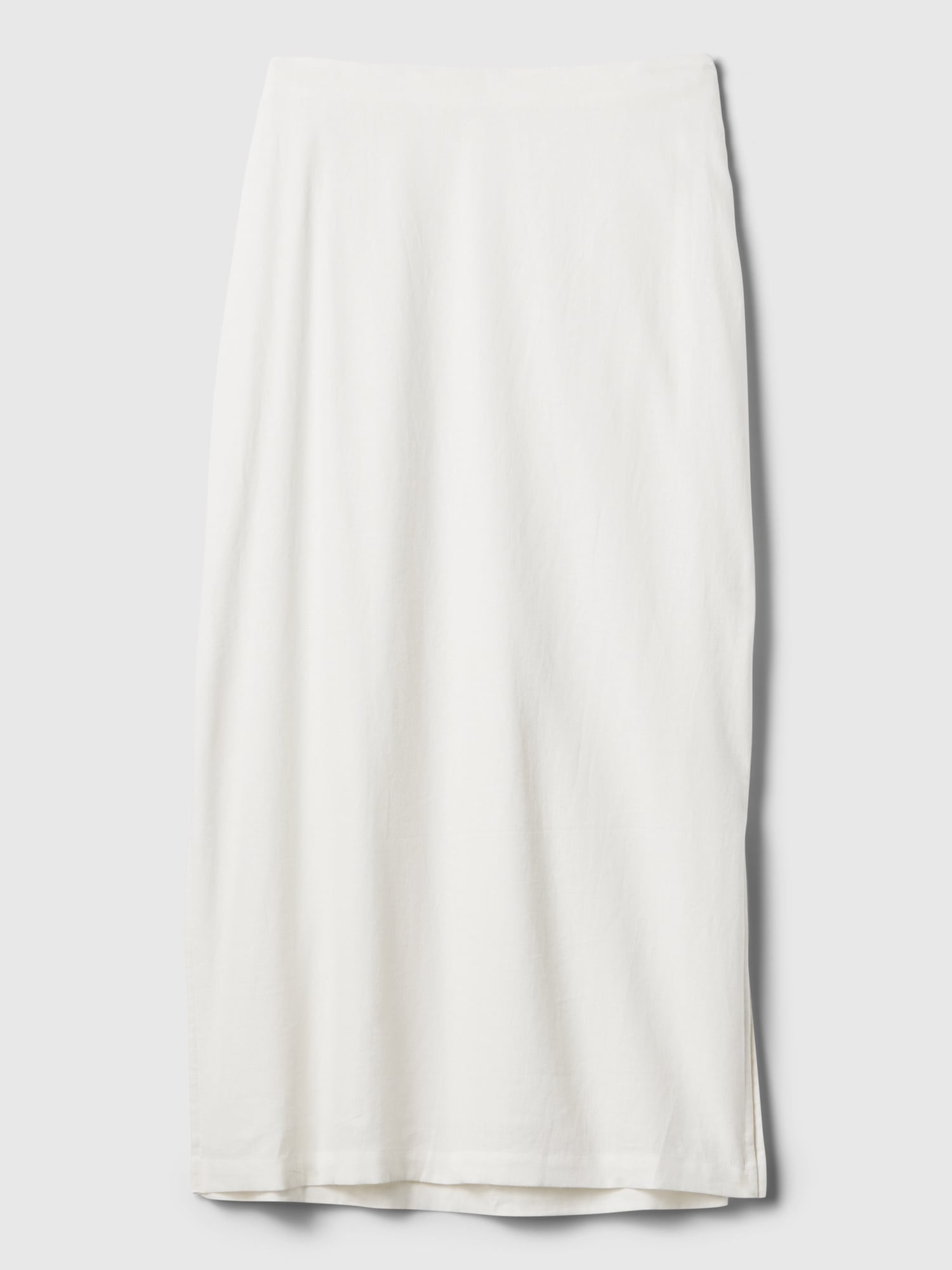 Linen Blend Maxi Skirt Gap