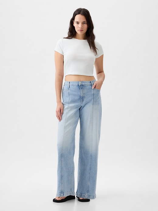 Image number 5 showing, High Rise Stride Wide-Leg Jeans