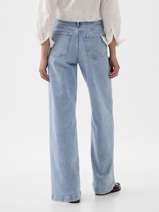 Image number 4 showing, High Rise Stride Wide-Leg Jeans