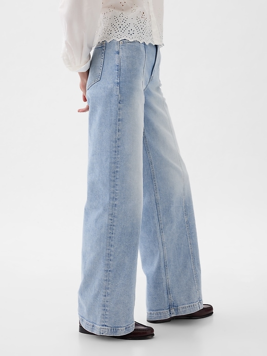 Image number 3 showing, High Rise Stride Wide-Leg Jeans