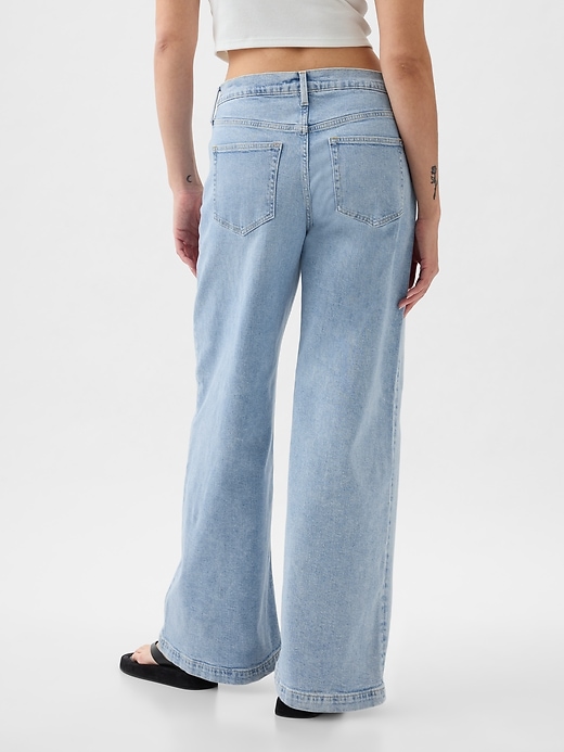 Image number 6 showing, High Rise Stride Wide-Leg Jeans