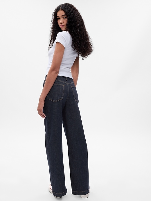 Image number 2 showing, High Rise Stride Wide-Leg Jeans