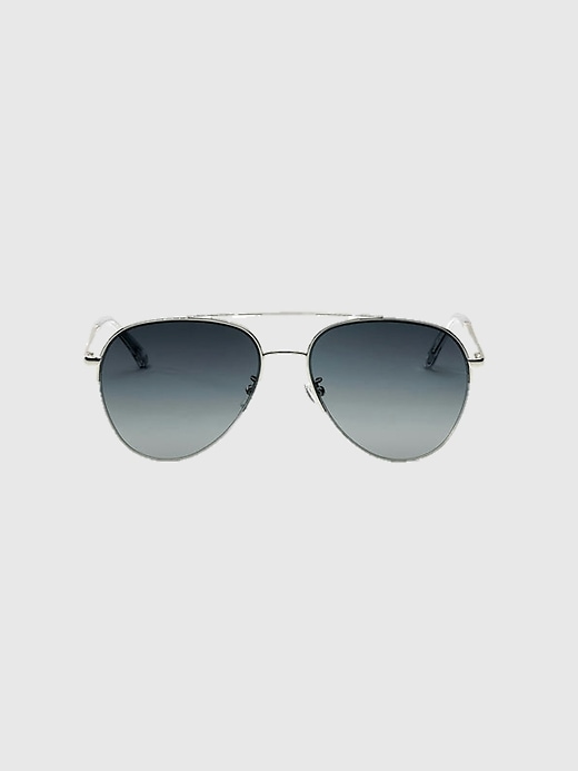 View large product image 1 of 1. Eleventh Hour Oversized Aviator Sunglasses