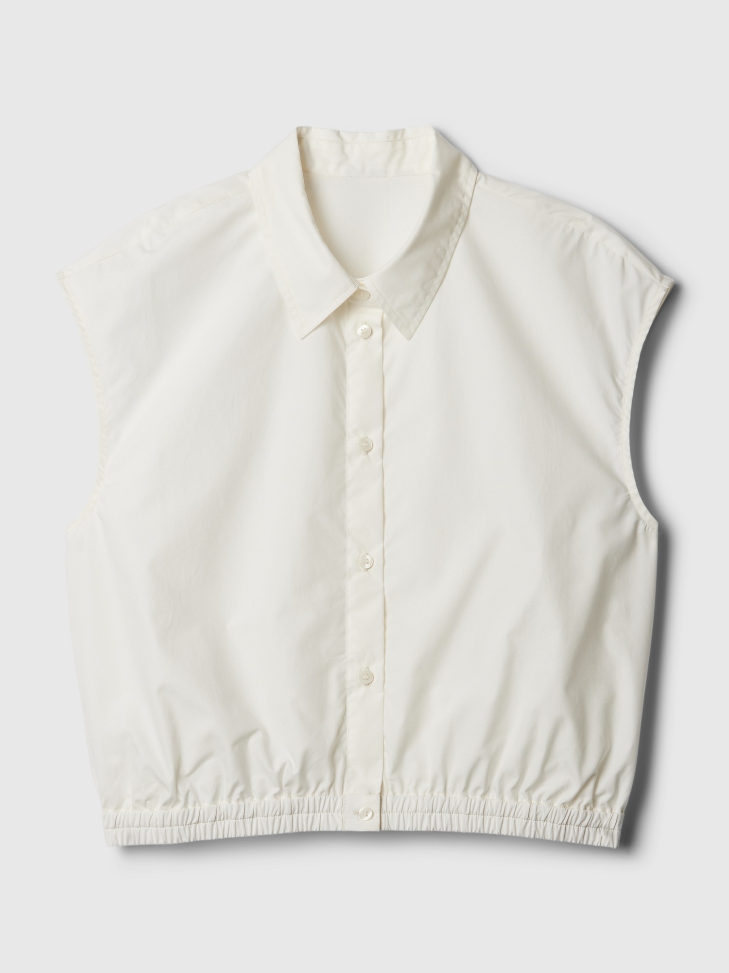 Cropped Cotton-Poplin Shirt