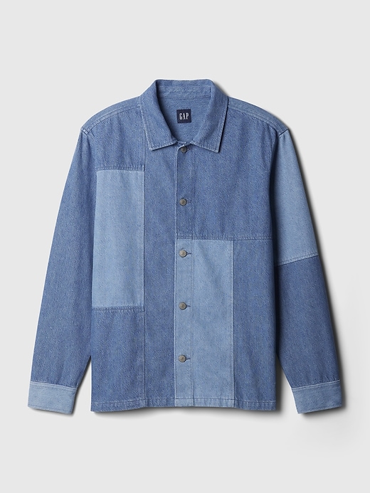 【極美品】DAIRIKU Patch Work Denim Shirt Denim Patchwork Regular Collar Shirt – KUON Tokyo