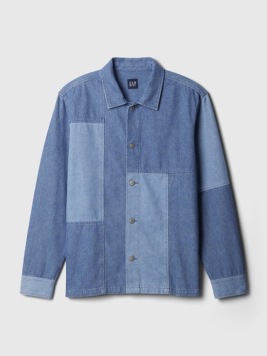 Image number 4 showing, Patchwork Denim Shirt