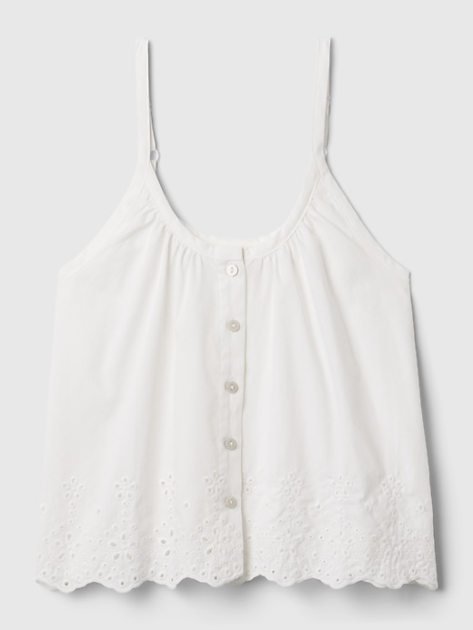 Image number 4 showing, Eyelet Poplin PJ Tank Top
