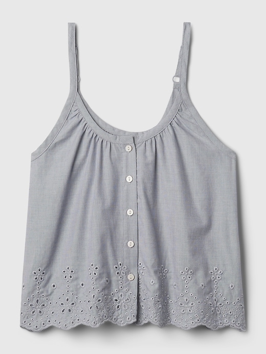 Image number 4 showing, Eyelet Poplin PJ Tank Top