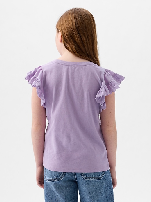 2 of 8 showing, with the color purple tune of product Kids Eyelet T-Shirt