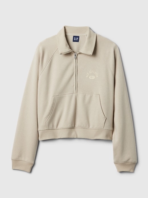 Image number 3 showing, Vintage Soft Cropped Half-Zip Pullover