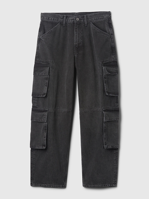 Image number 5 showing, Double Cargo Baggy Jeans