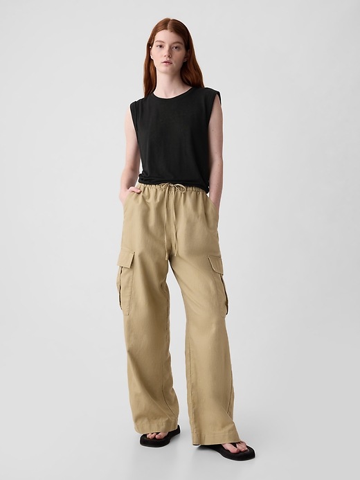 Image number 3 showing, Linen-Blend Tank Top