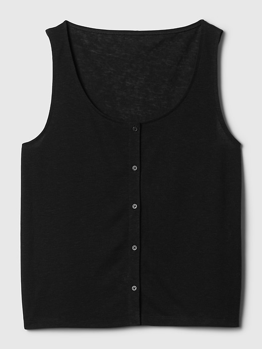 Image number 4 showing, Linen-Blend PJ Tank Top