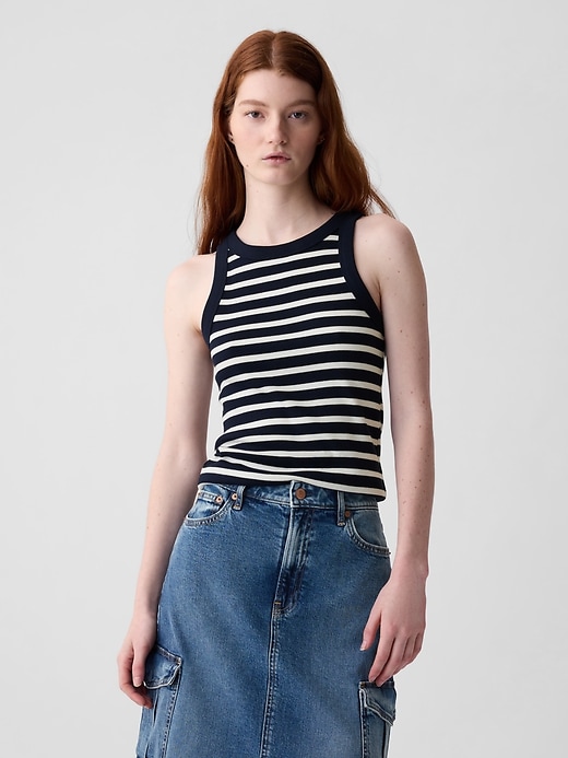 Image number 1 showing, Modern Rib Halter Tank Top