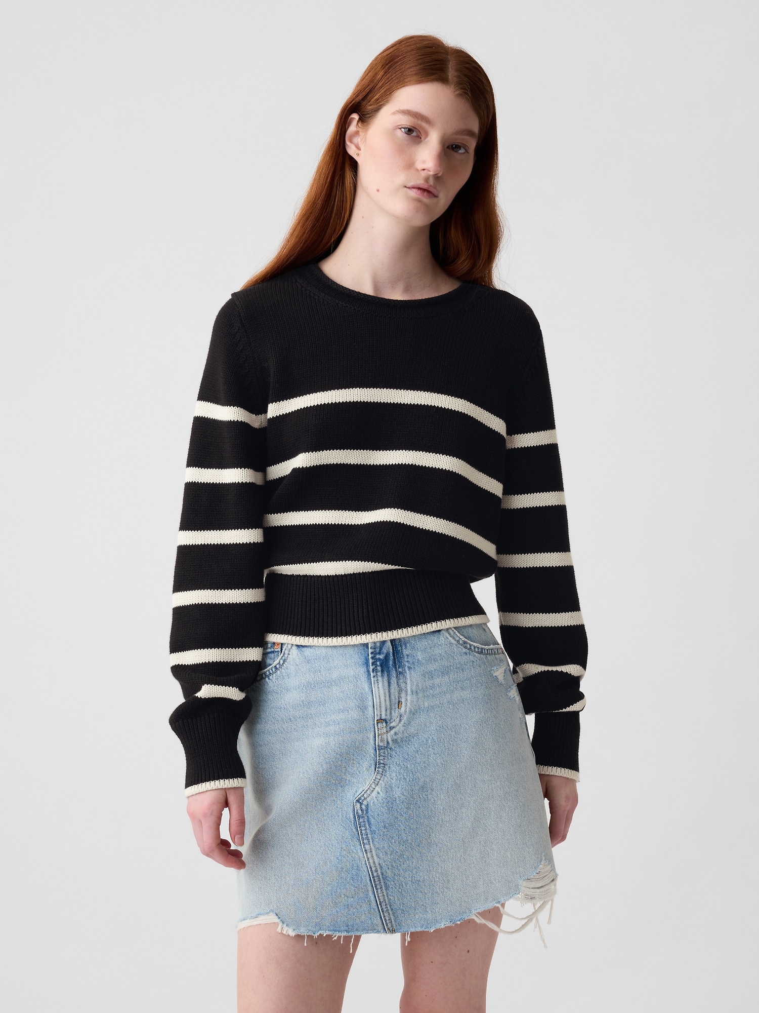 Shrunken Roll Neck Sweater