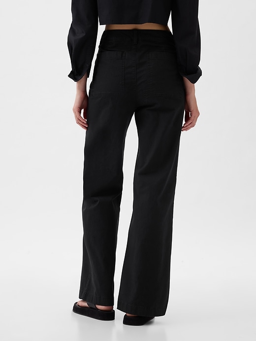 High Stride Wide-Leg Ankle Khakis | Gap