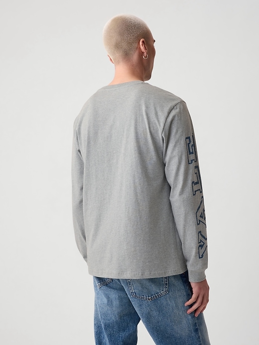 2 of 8 showing, with the color heather grey of product Yale University Graphic T-Shirt