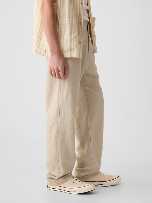 Image number 4 showing, Linen-Cotton '90s Loose Trousers