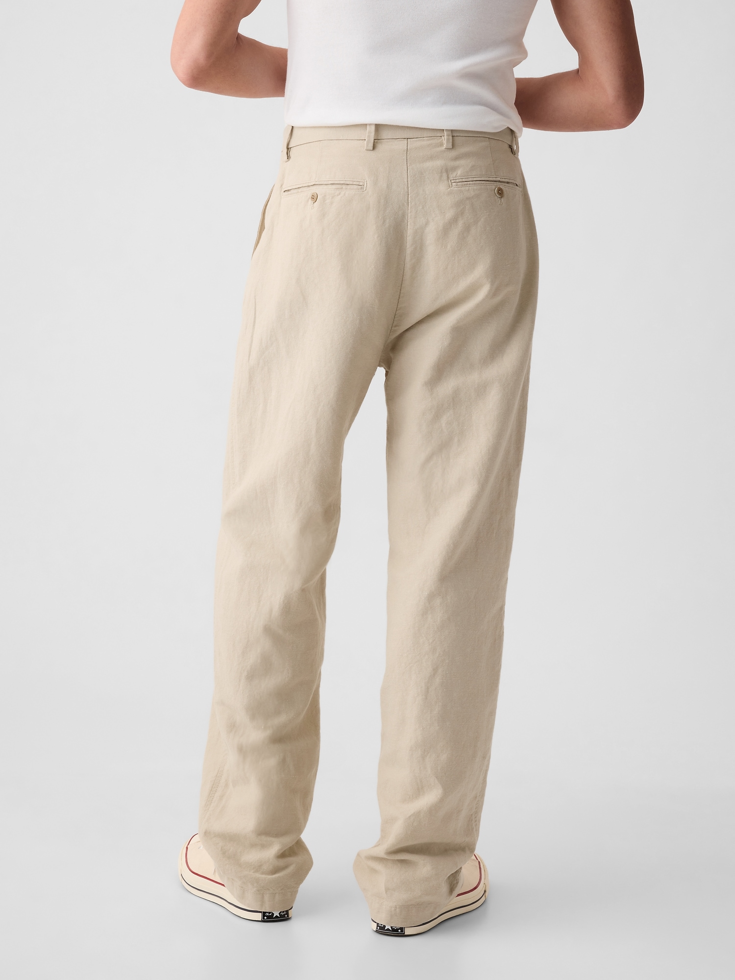 Buy Gap Wide-Leg Linen Trousers from the Gap online shop