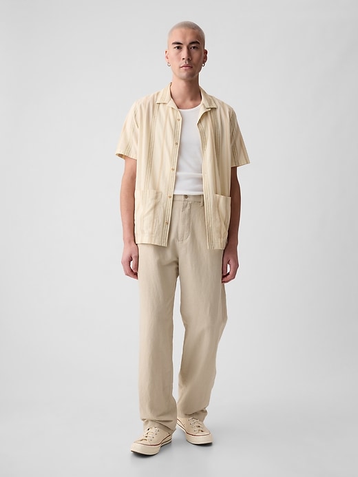 Image number 1 showing, Linen-Cotton '90s Loose Trousers