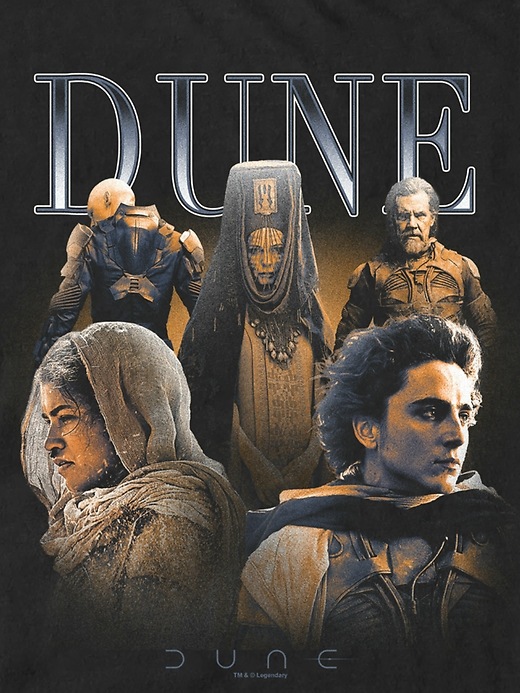 2 of 8 showing, with the color Black of product Dune Characters Graphic Tee