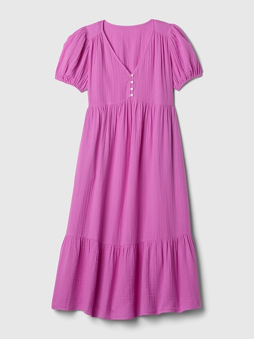 Crinkle Gauze Midi Dress | Gap