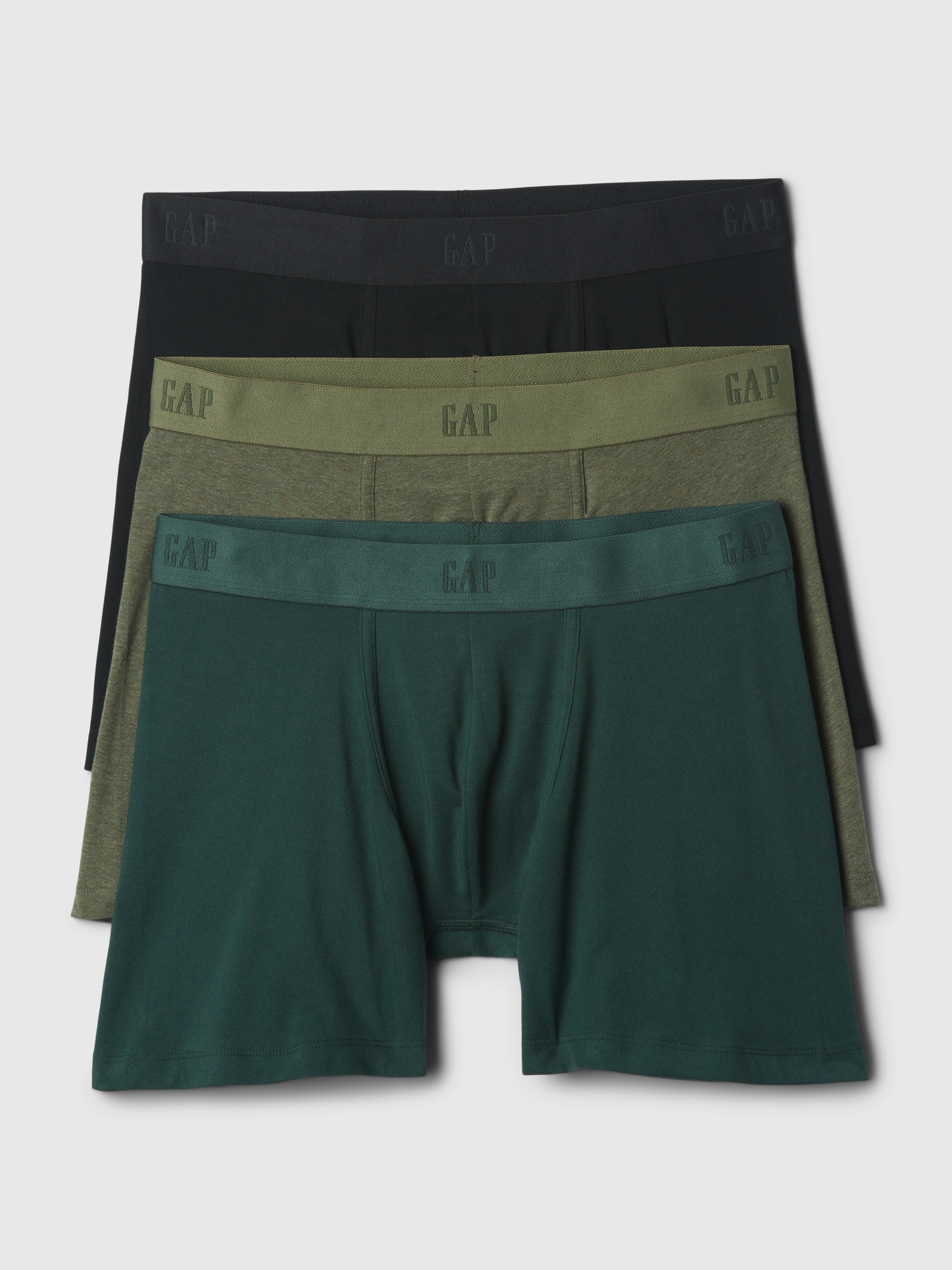 Gap 5" Boxer Briefs (3-pack) In Olive Green