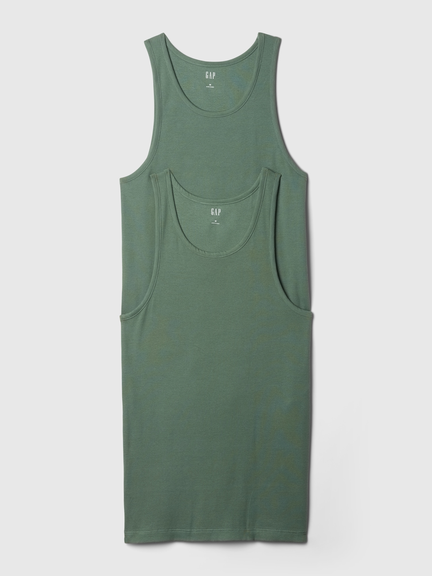 Gap Rib Tank Top (2-pack) In Forest Green