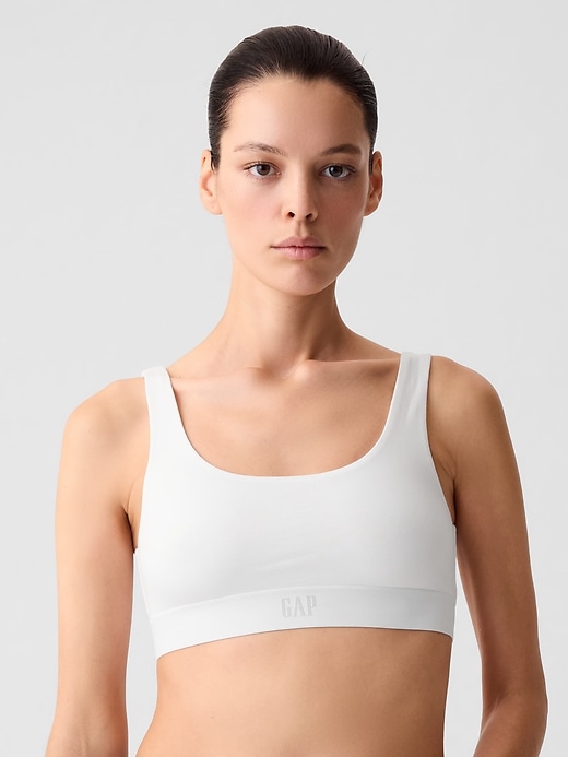 Image number 1 showing, Organic Stretch Cotton Gap Logo Bralette