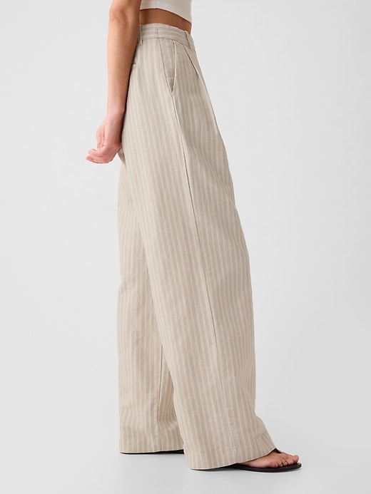 Image number 3 showing, 365 High Rise Linen-Cotton Trousers