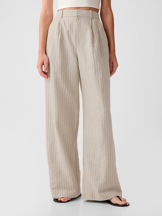 Image number 2 showing, 365 High Rise Linen-Cotton Trousers