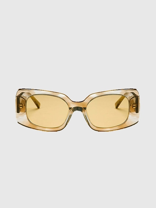 1 of 8 showing, with the color Crystal Horn Cinnamon of product Eleventh Hour Maryssa Polarized Sunglasses