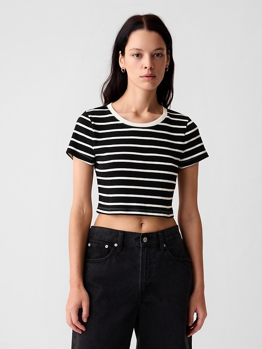 Image number 1 showing, Modern Rib Ultra-Cropped T-Shirt