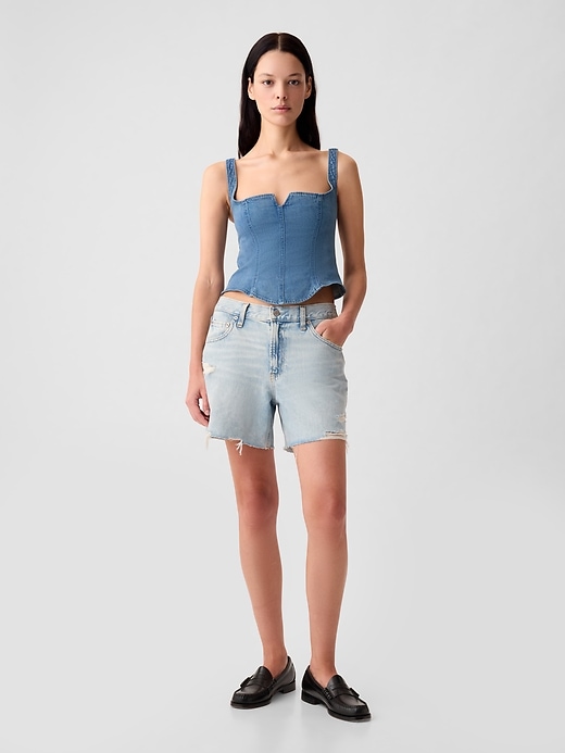 Image number 1 showing, 4" Low Rise Stride Denim Shorts