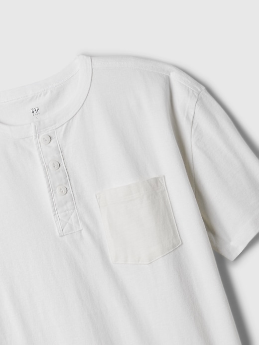 2 of 8 showing, with the color optic white of product Kids VintageSoft Henley T-Shirt