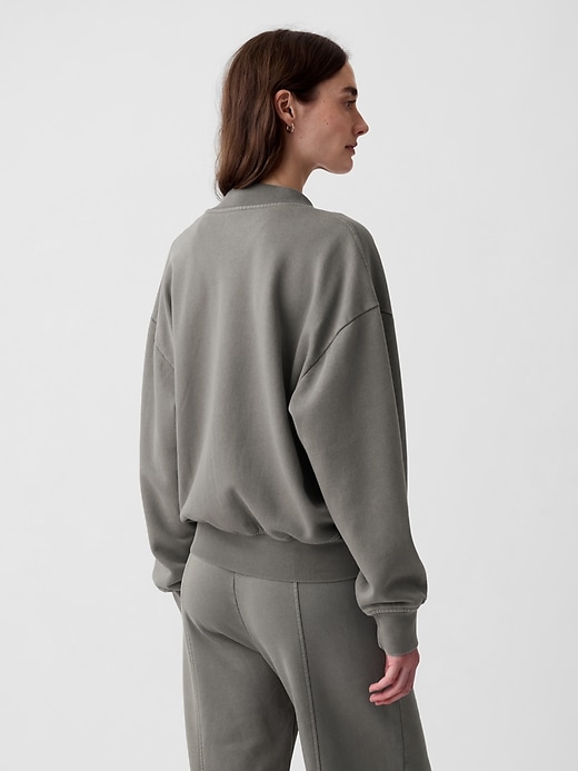 2 of 8 showing, with the color greenish grey of product Vintage Soft Bomber Jacket