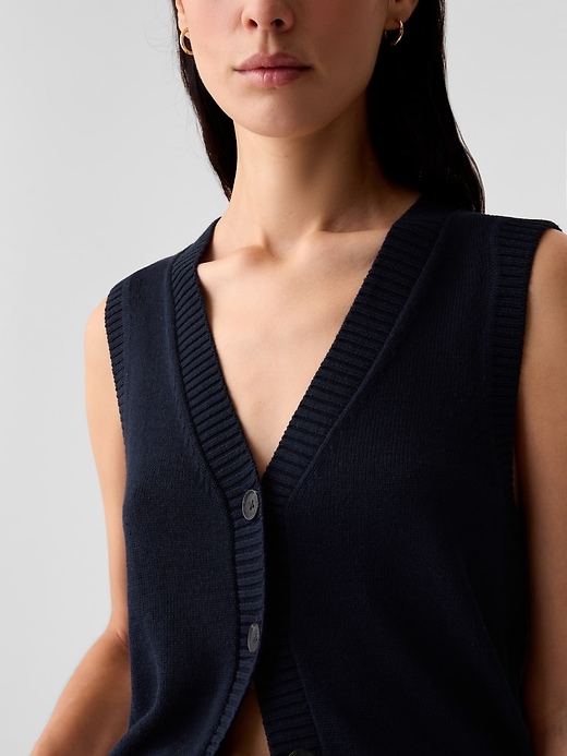 Image number 4 showing, Linen-Blend Sweater Vest
