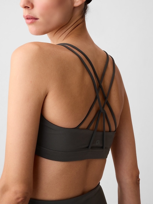 Image number 3 showing, GapFit Power Medium Impact Strappy Sports Bra