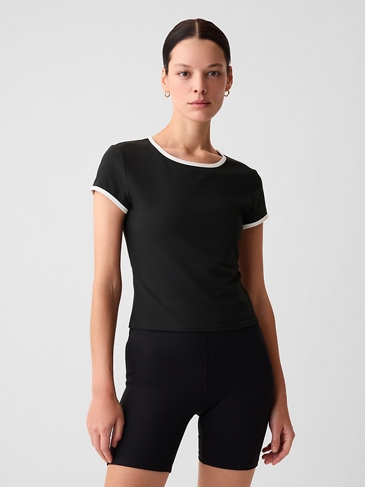 Image number 5 showing, GapFit Studio Rib Cropped T-Shirt