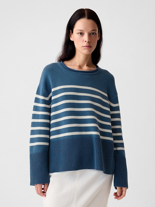 Image number 1 showing, 24/7 Split-Hem Roll Neck Sweater