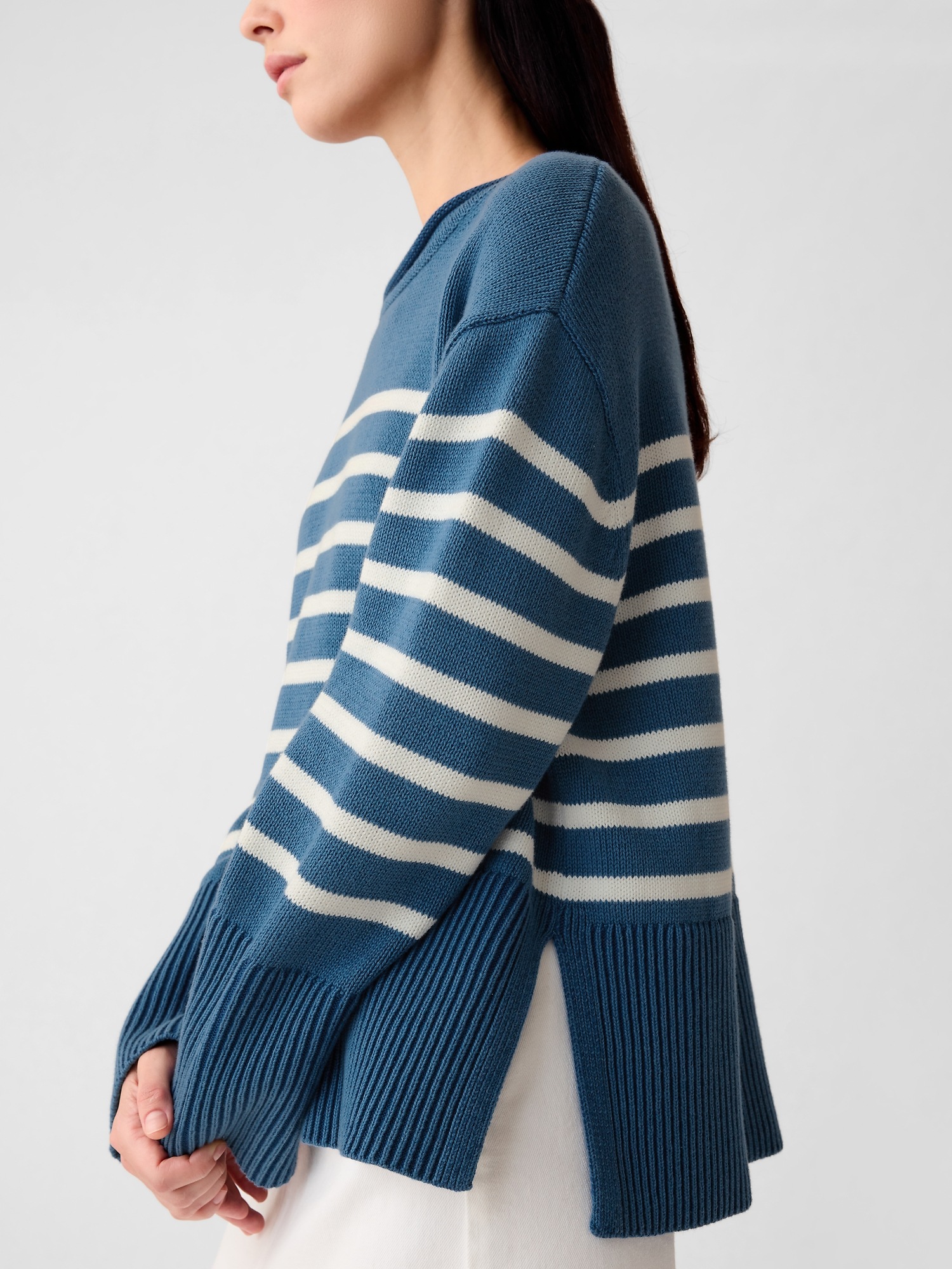24/7 Split-Hem Roll Neck Sweater | Gap