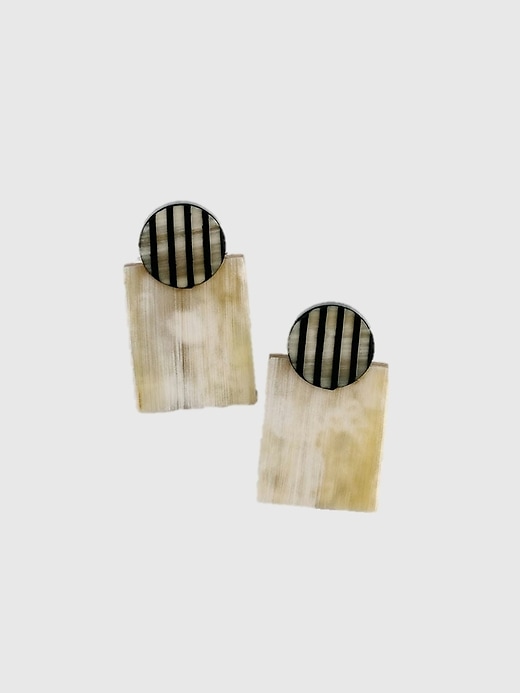 Image number 1 showing, Tuxedo Stripe Post Earrings