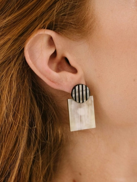 Image number 2 showing, Tuxedo Stripe Post Earrings